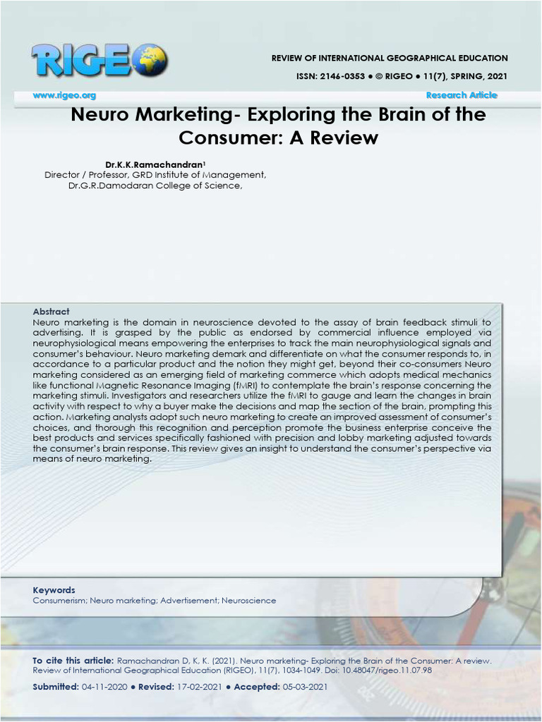 Neuromarketing Insights on Consumer Behavior | PDF | Functional ...