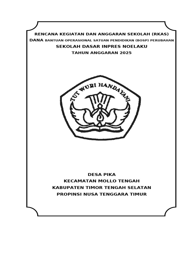 RKAS BOSP SD Inpres Naimetan 2025 | PDF