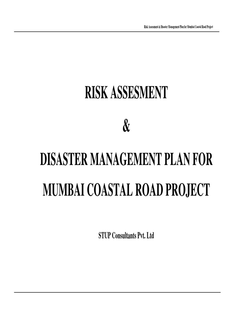 Mumbai Coastal Road Risk Management Plan | PDF | Flood | Natural Disasters