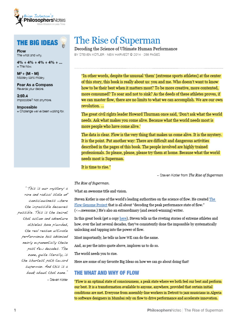 Unlocking Flow for Peak Performance | PDF