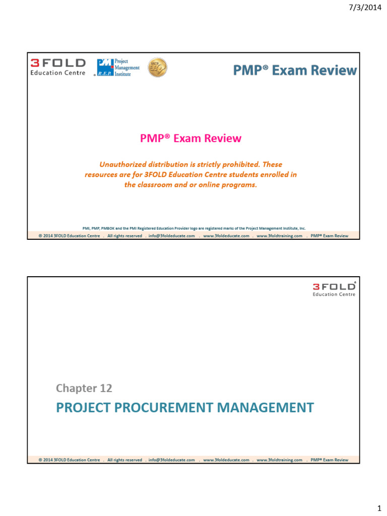 Project Procurement Management Overview | PDF | Project Management ...