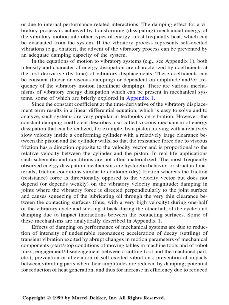 Stiffnes and Damping in Mechanical Design Part15 | PDF | Damping | Friction