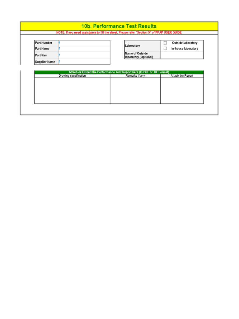 Performance Test Report Submission Guide | PDF