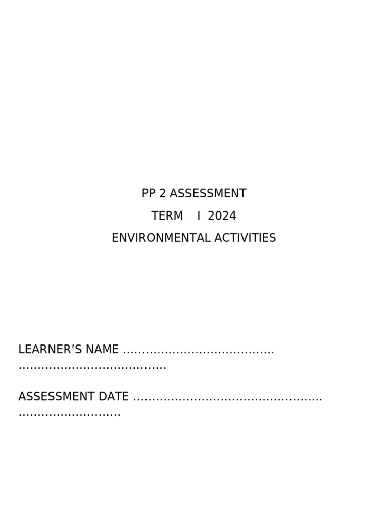 PP2 Environmental Assessment Questions | PDF