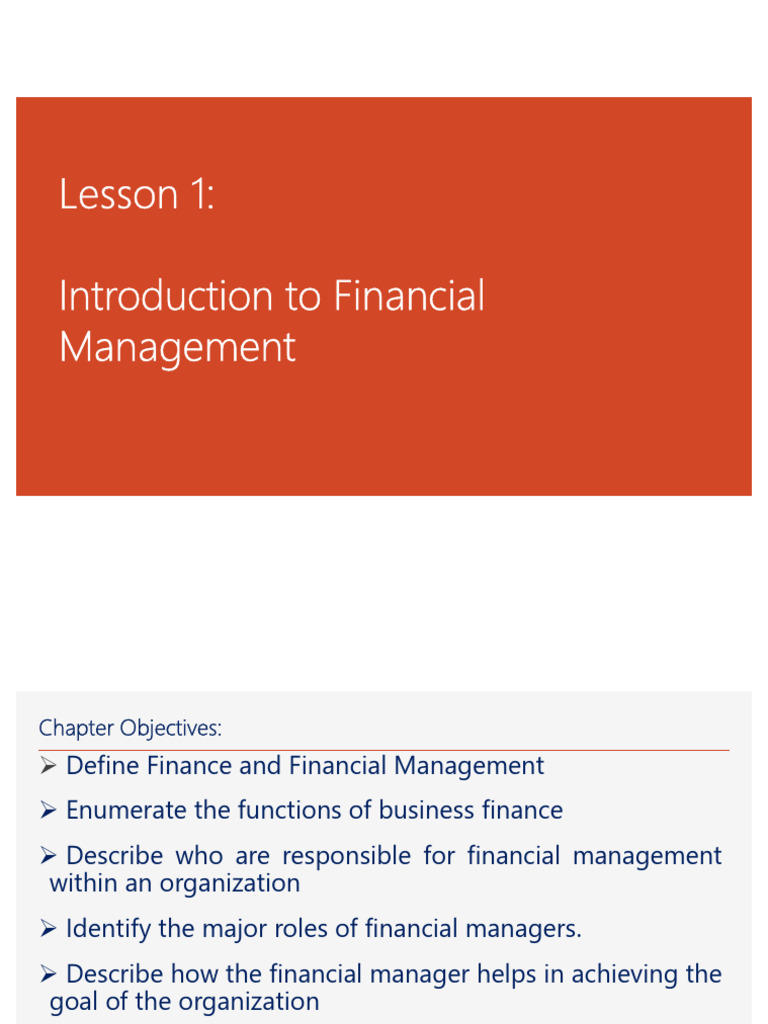 Introduction to Financial Management | PDF | Securities (Finance ...