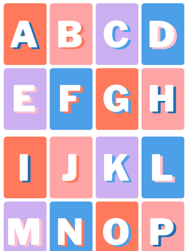 Alphabet Simple Colorful Flashcard Sheets - 20250819 - 223115 - 0000 | PDF