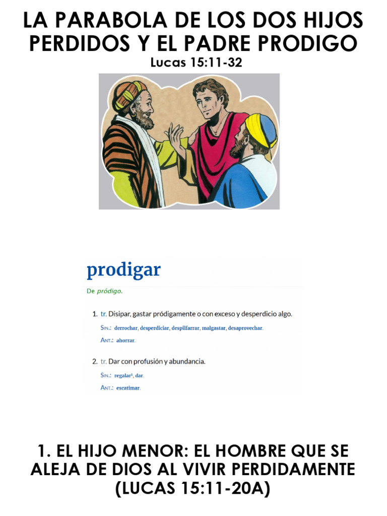 La Parábola del Hijo Pródigo y Su Padre | PDF | Pecado
