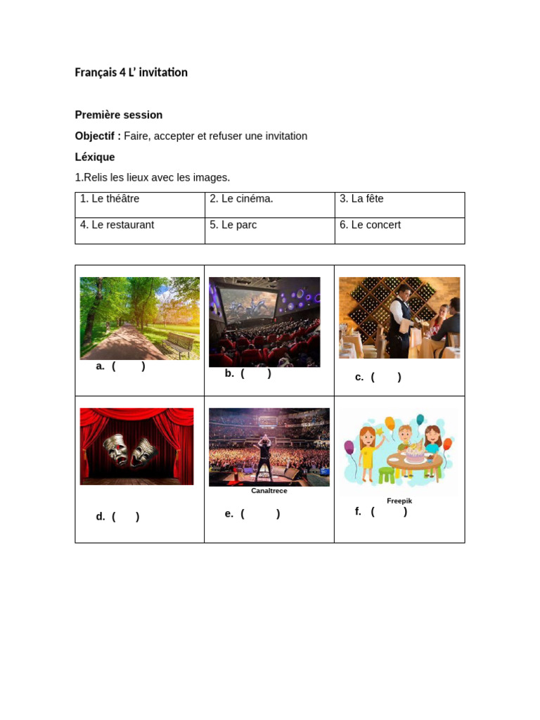 Invitations : Accepter et Refuser en Français | PDF