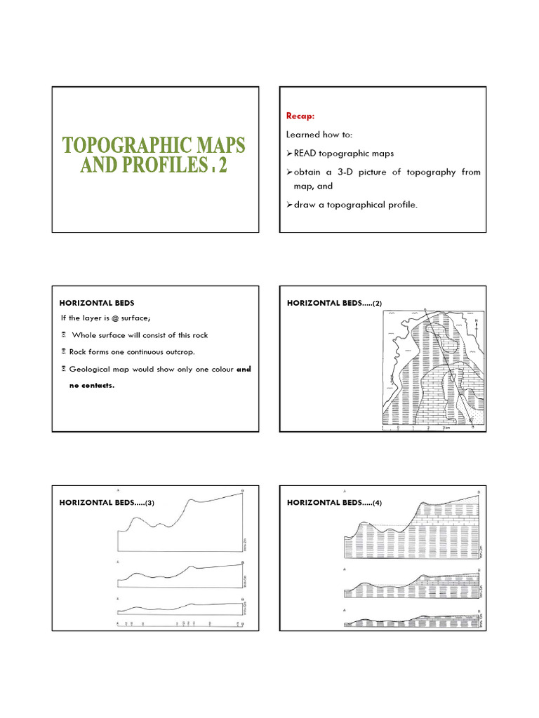 LAB Topographic Maps and Profiles 2 | PDF | Contour Line | Topography