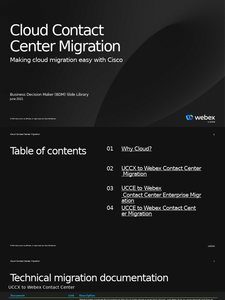 Cloud Migration to Webex Contact Center | PDF | Cloud Computing | Call ...