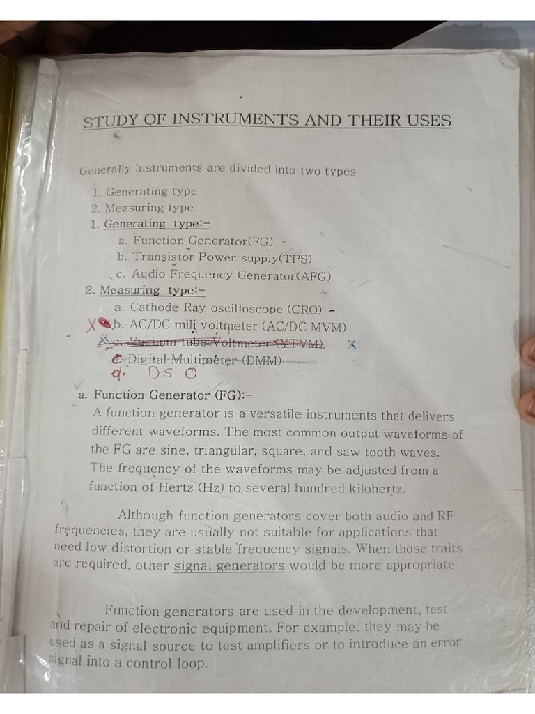 Study of Instrument and Their Uses | PDF