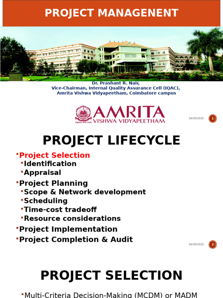 Project Management Unit 1c | PDF