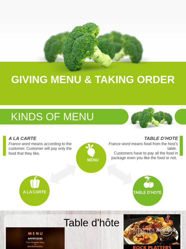 Menu Presentation and Order Taking | PDF | Drink | Indonesian Cuisine
