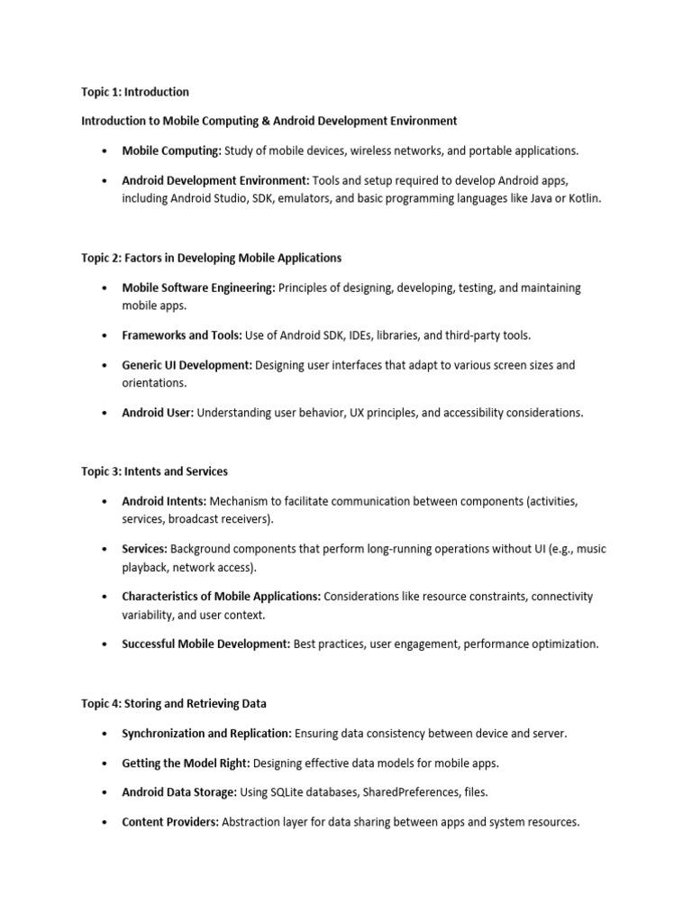 Mobile Computing & Android Development Guide | PDF | Android (Operating ...