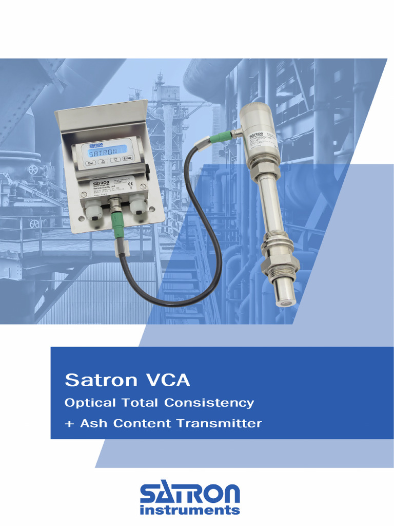 Satron VCA Optical Consistency Transmitter | PDF | Electrical Connector ...