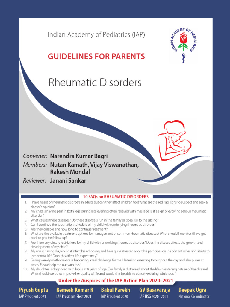 FAQs on Pediatric Rheumatic Disorders | PDF | Vaccines | Rheumatology