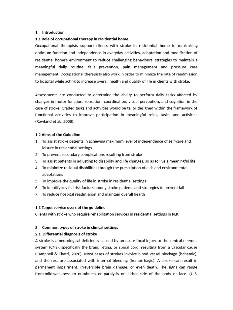 Stroke Guideline Draft Combined 0319 | PDF | Stroke | Anatomical Terms ...
