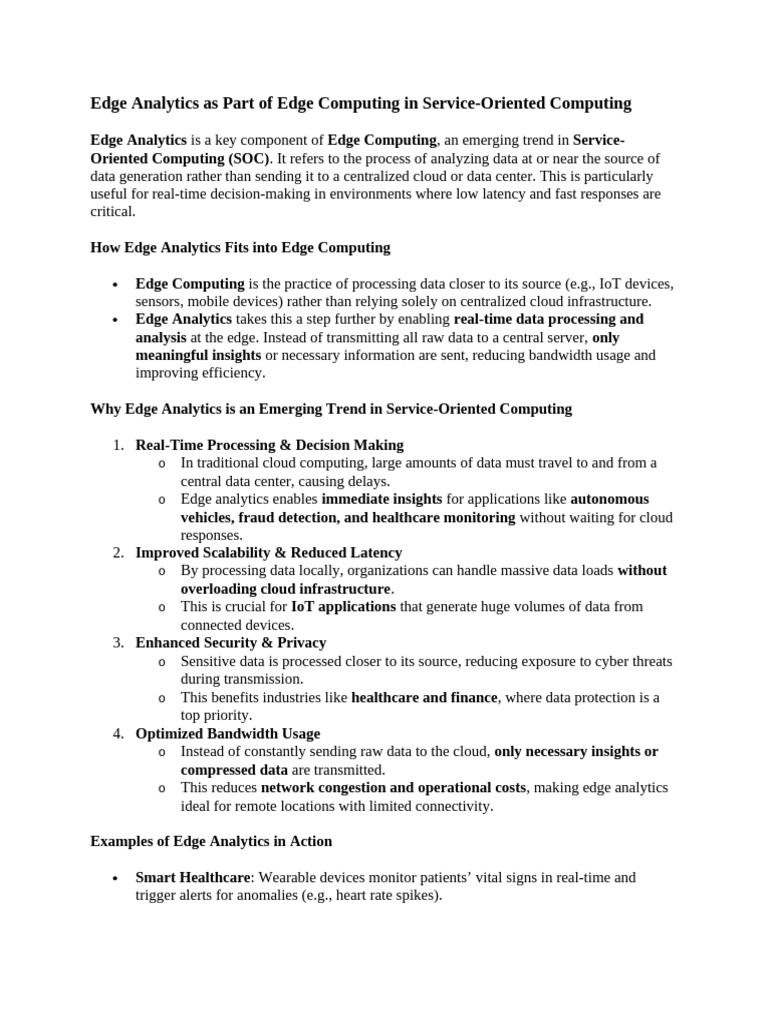 Edge Analytics in Service-Oriented Computing | PDF | Internet Of Things ...