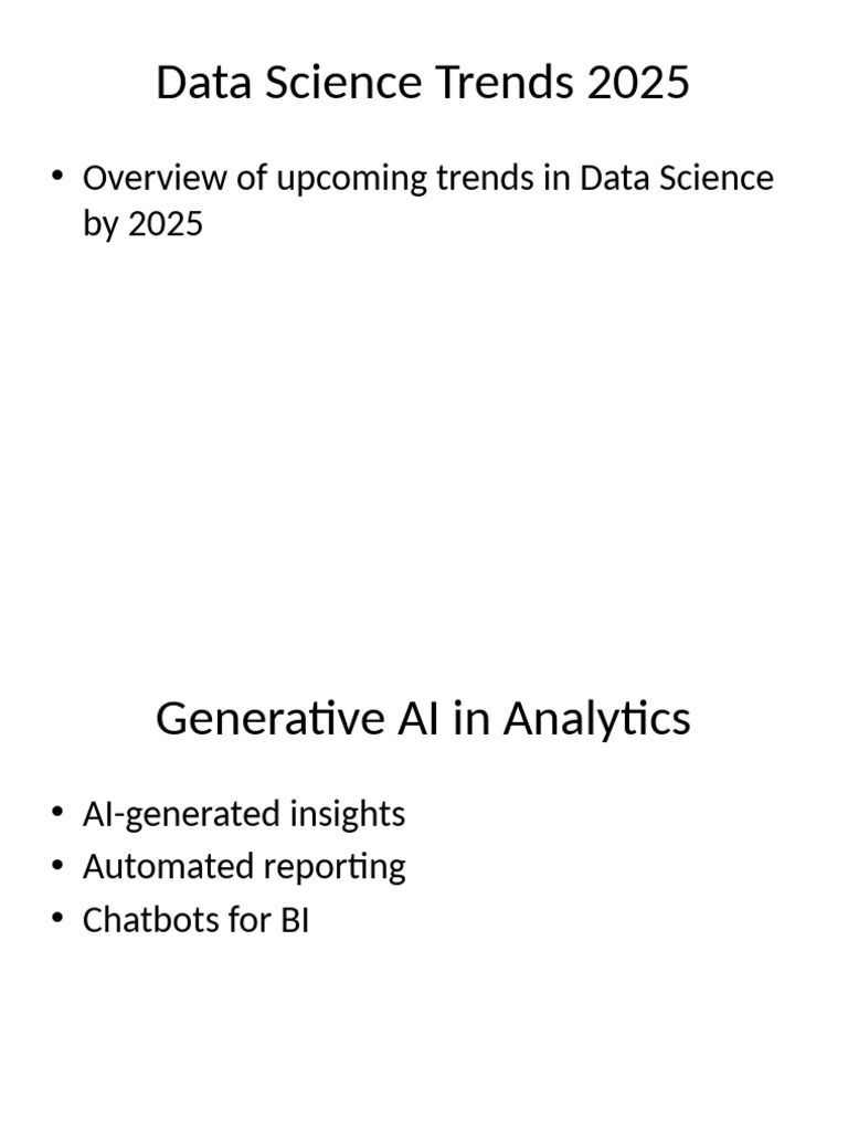 Data Science Trends for 2025 | PDF