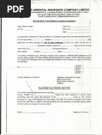 Oriental Insurance Satisfaction Voucher | PDF