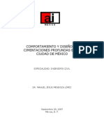 Comport A Mien To y Diseno de Cimentaciones Profundas en La Ciudad de Mexico