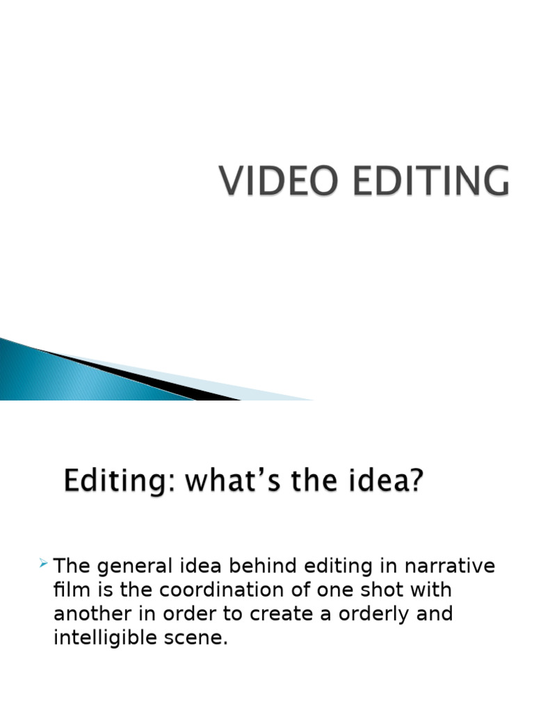 Film Editing Techniques Explained | PDF