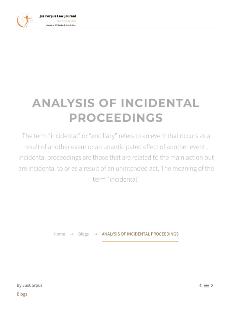 Understanding Incidental Proceedings | PDF | Lawsuit | Justice