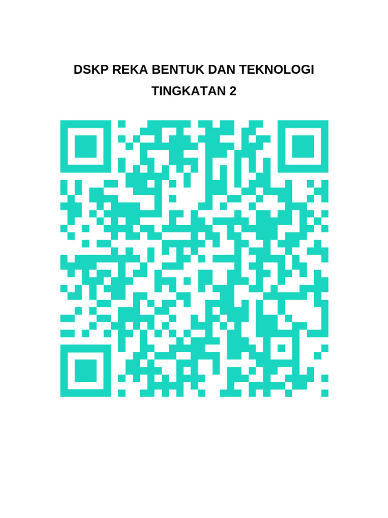 DSKP Reka Bentuk Dan Teknologi t2 QR Code | PDF