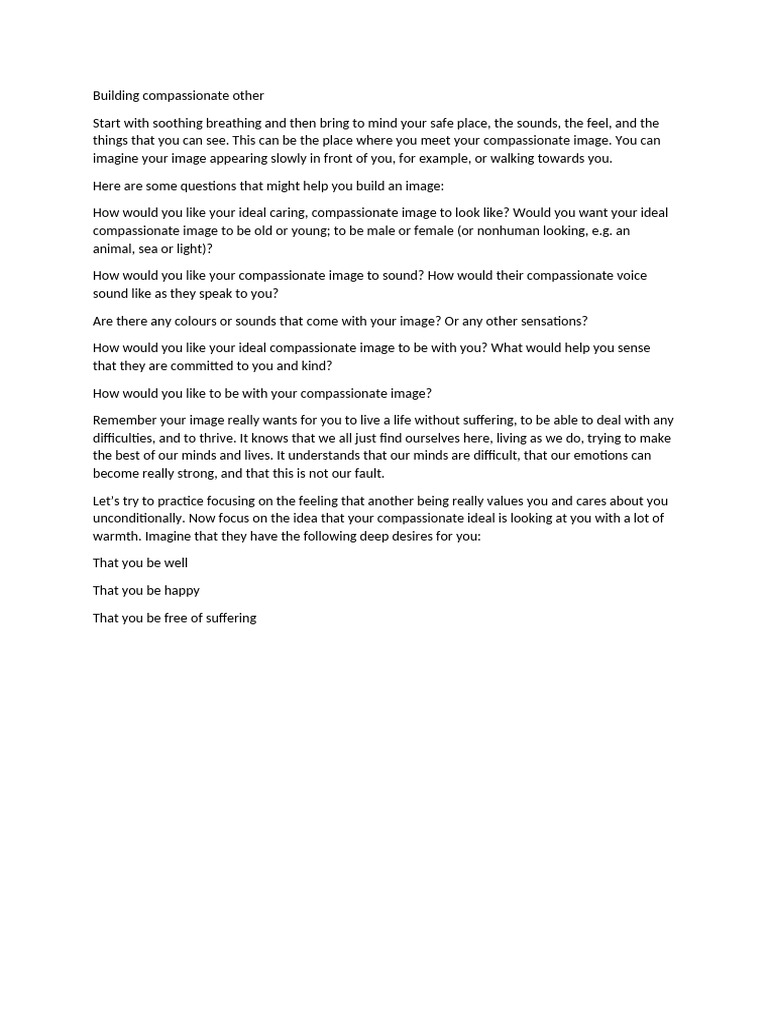 Cultivating Compassionate Imagery | PDF
