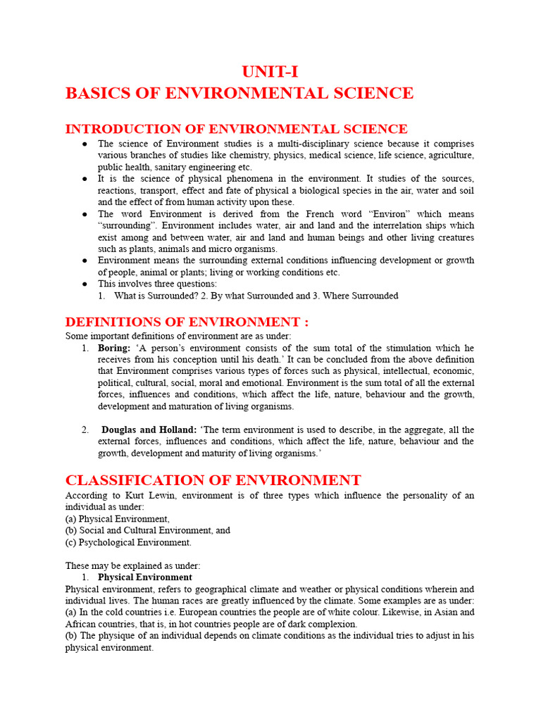 Introduction to Environmental Science | PDF | Earth Sciences | Natural ...
