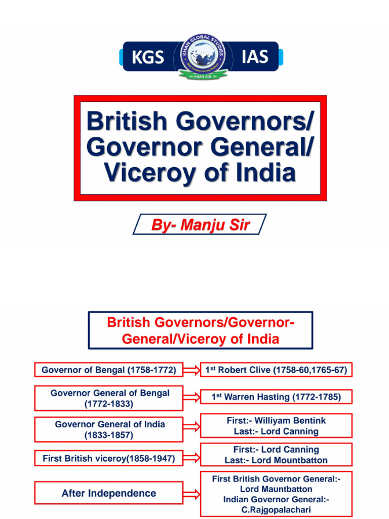 GOVERNAL GENERAL OF BENGAL-13 Oct 2024 | PDF