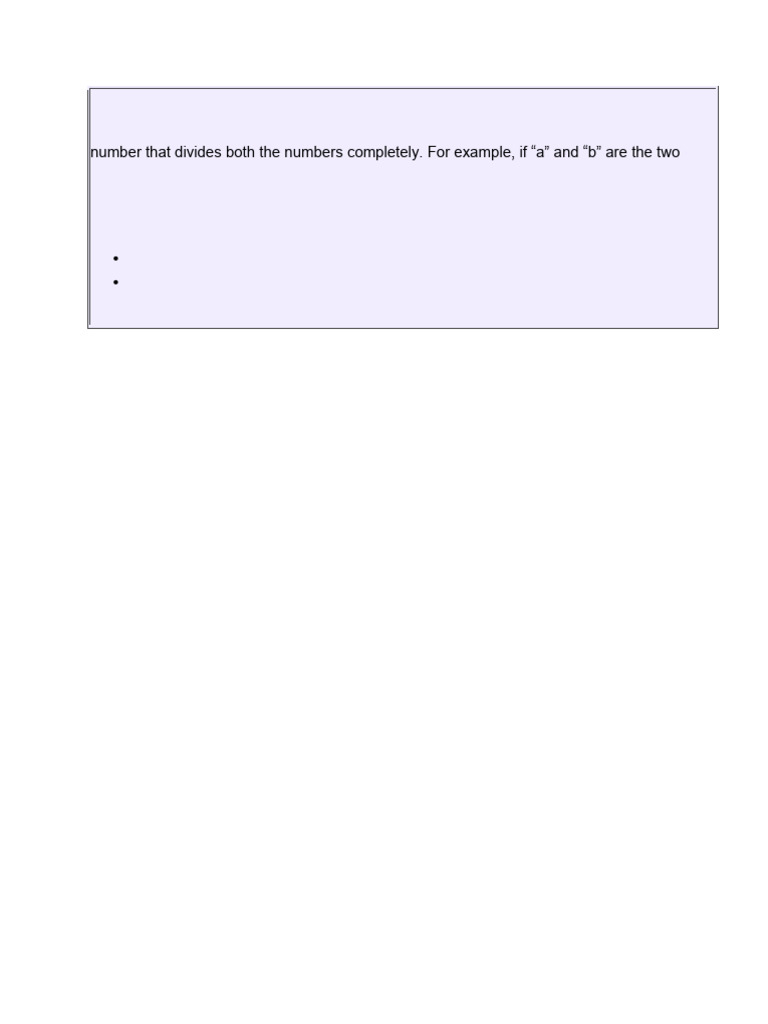HCF and LCM: Definitions and Examples | PDF | Factorization ...