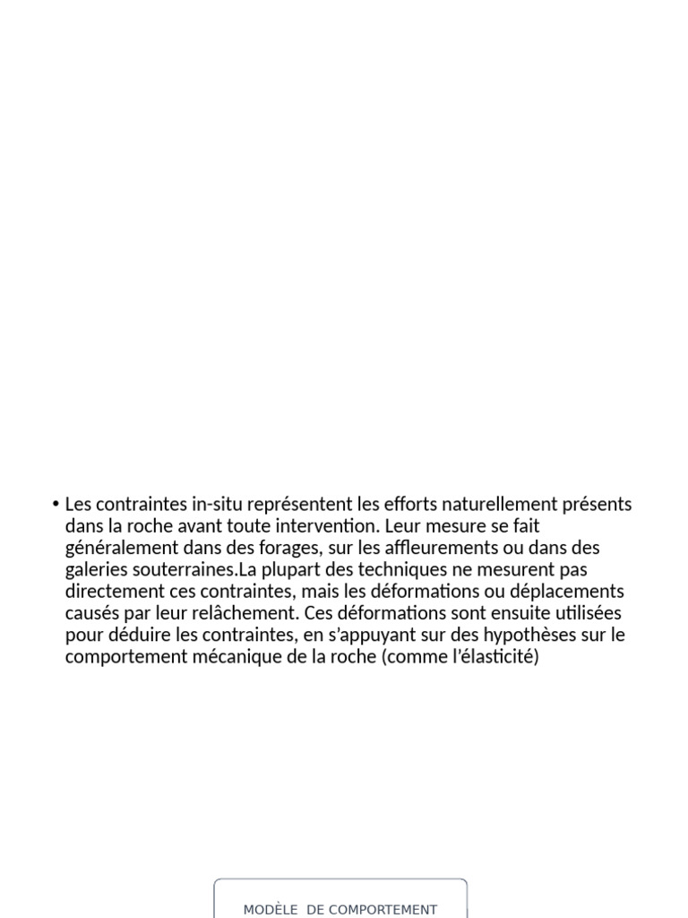 Contraintes in-situ et déformations rocheuses | PDF | Élasticité ...