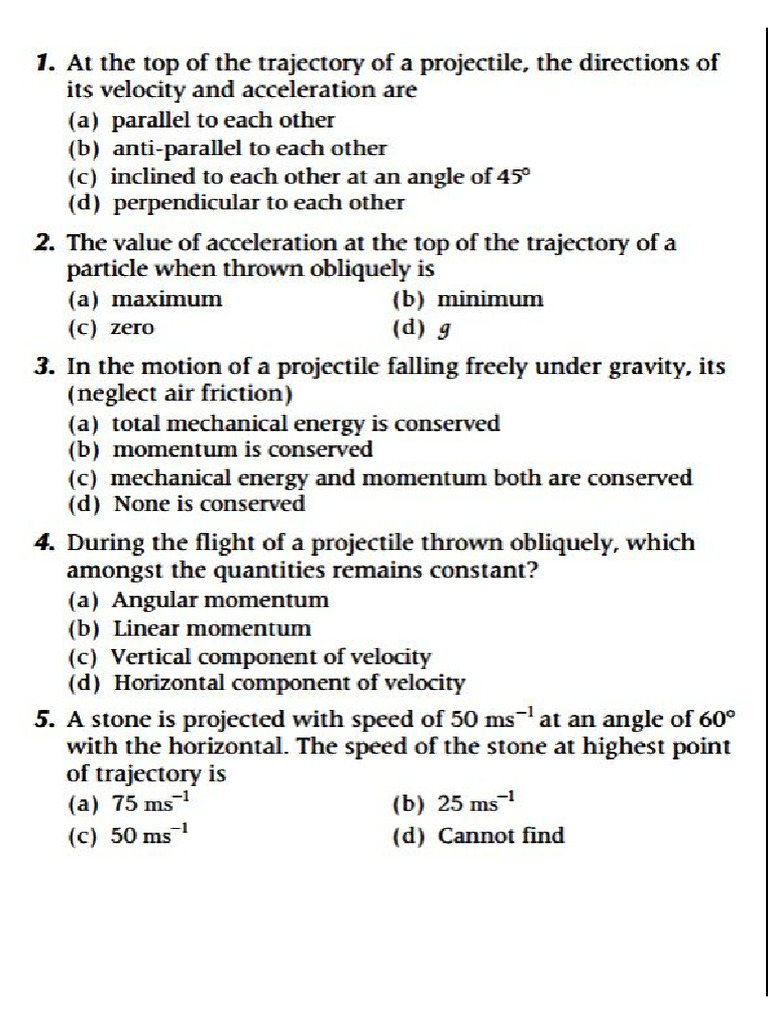 Motion in A Plane | PDF