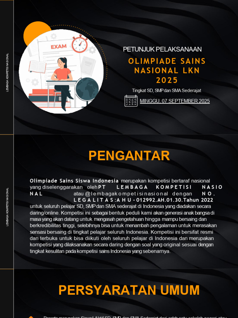 Panduan OSN LKN 2025 untuk Pelajar | PDF