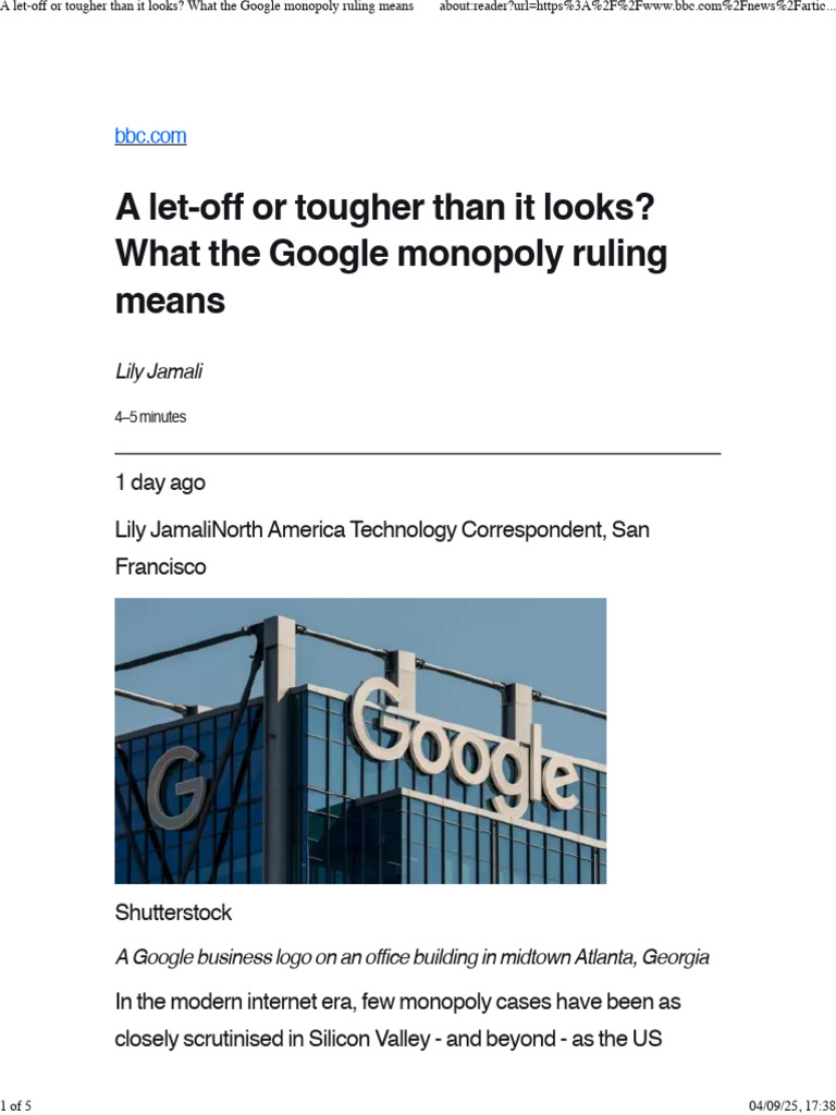 A Let-Off or Tougher Than It Looks - What The Google Monopoly Ruling ...