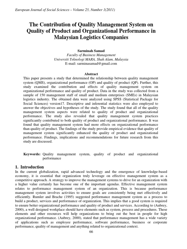 Quality Management - Product Quality | PDF