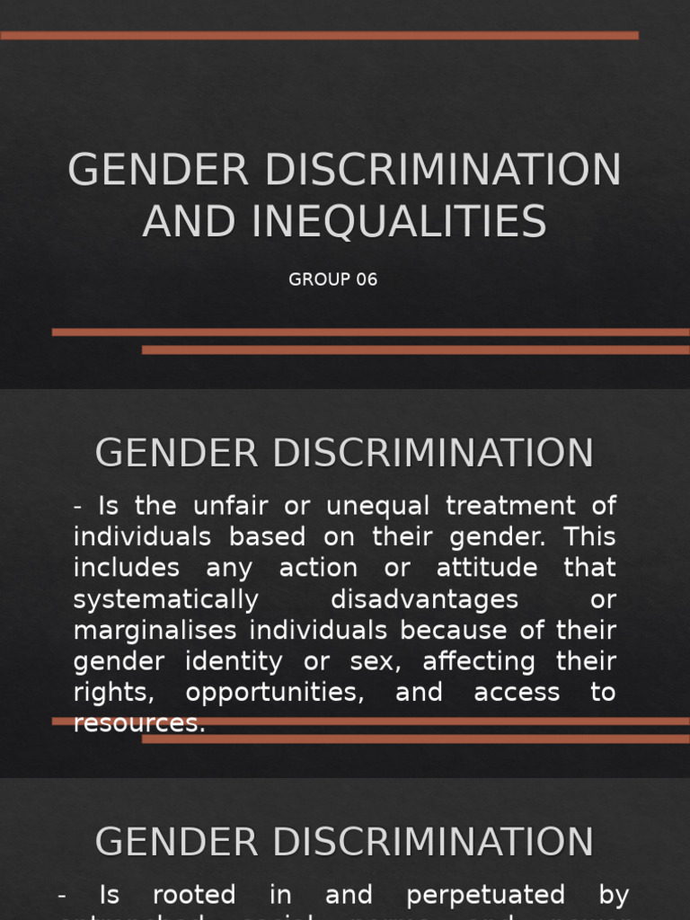 Understanding Gender Discrimination Issues | PDF | Machismo | Violence