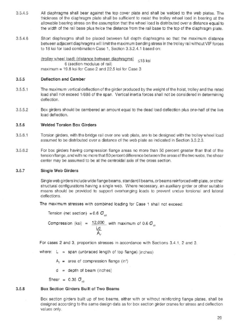 CMAA 70: Box Section Girder Design | PDF | Beam (Structure) | Strength ...