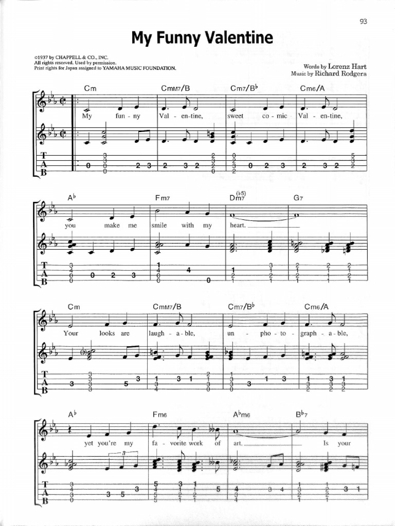 My Funny Valentine Sheet Music | PDF