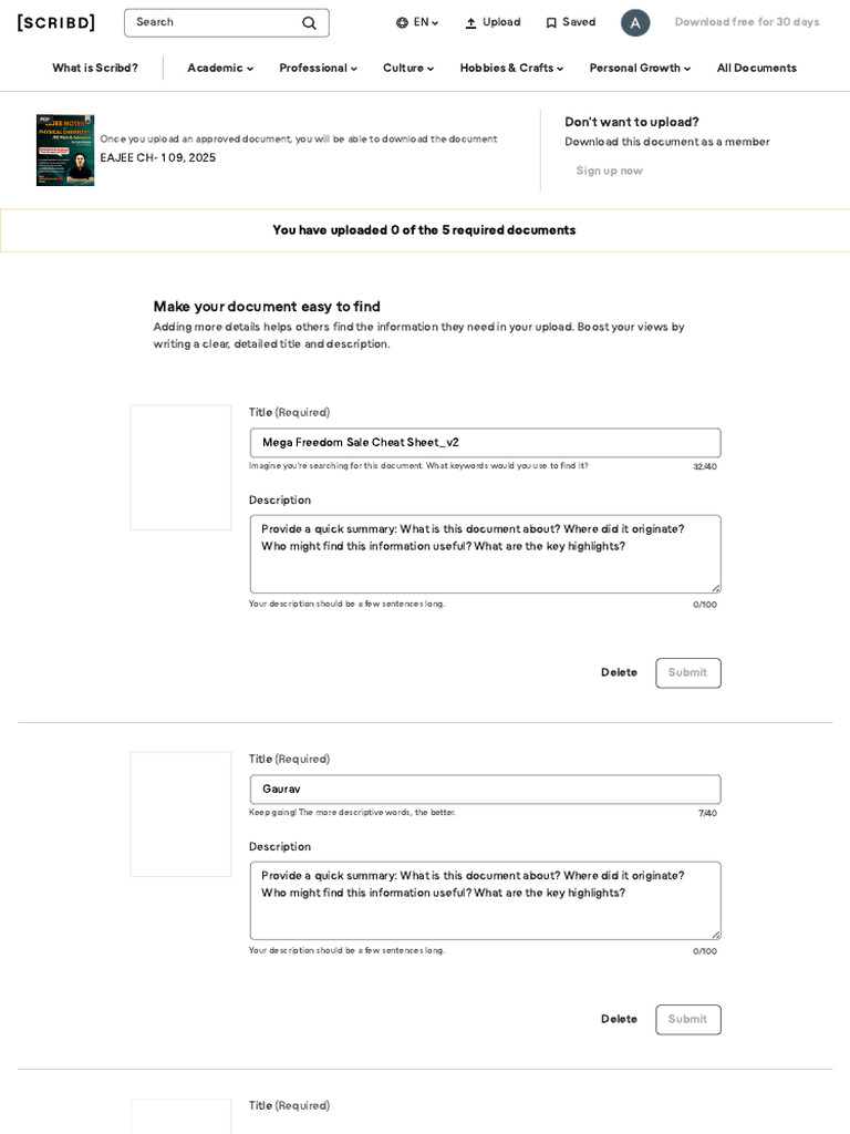 Document Upload and Download Guide | PDF | Scribd