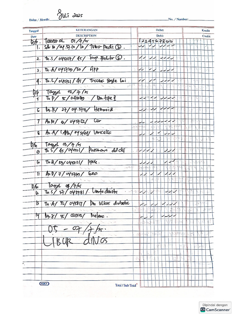 Logbook Juli | PDF