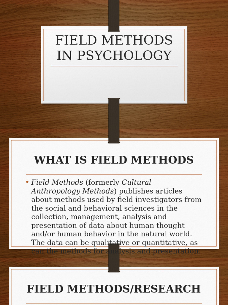 Field Methods in Psychology Research | PDF | Qualitative Research ...