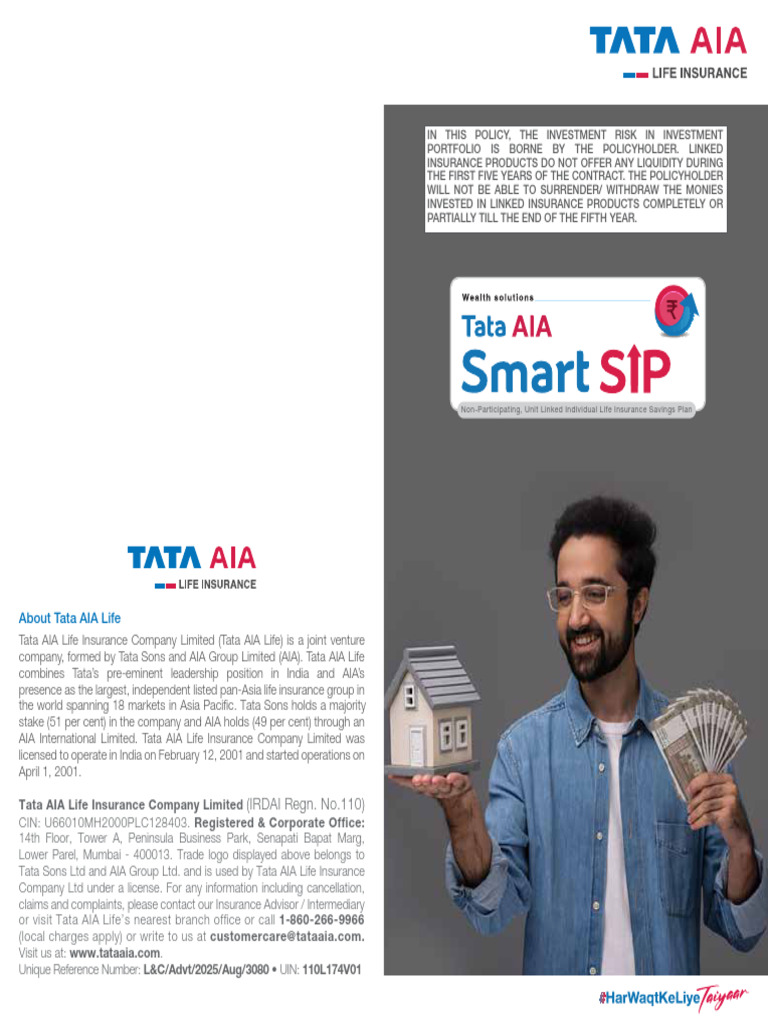 Tata AIA Smart SIP Overview | PDF | Insurance | Life Insurance