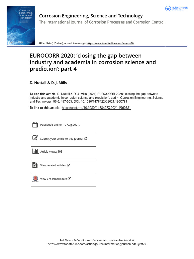 EUROCORR 2020 Conference Insights | PDF | Corrosion | Coating