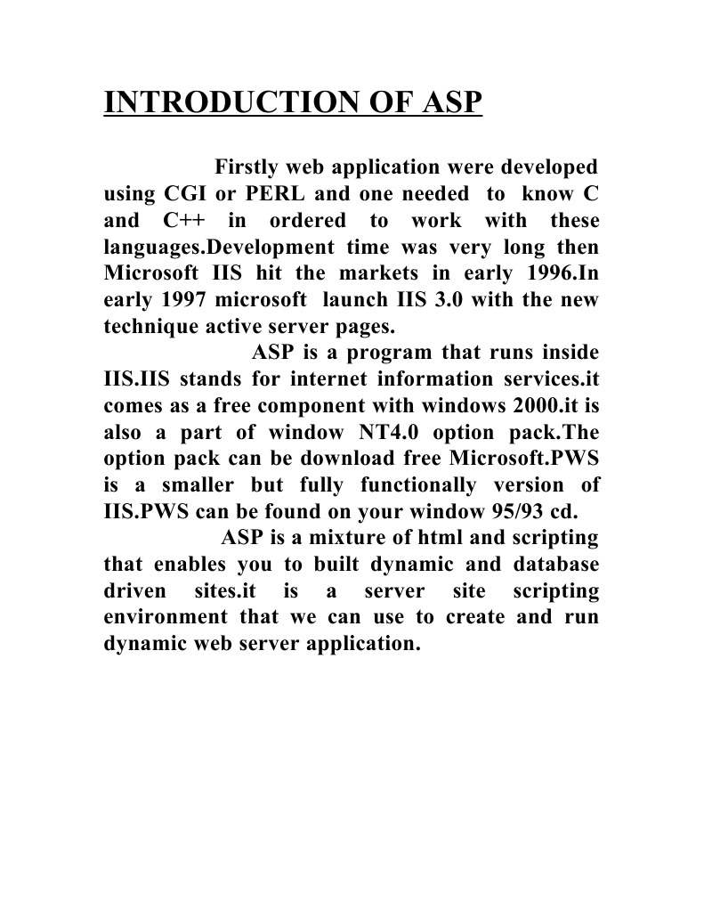 Introduction to Active Server Pages (ASP) | PDF | Computers