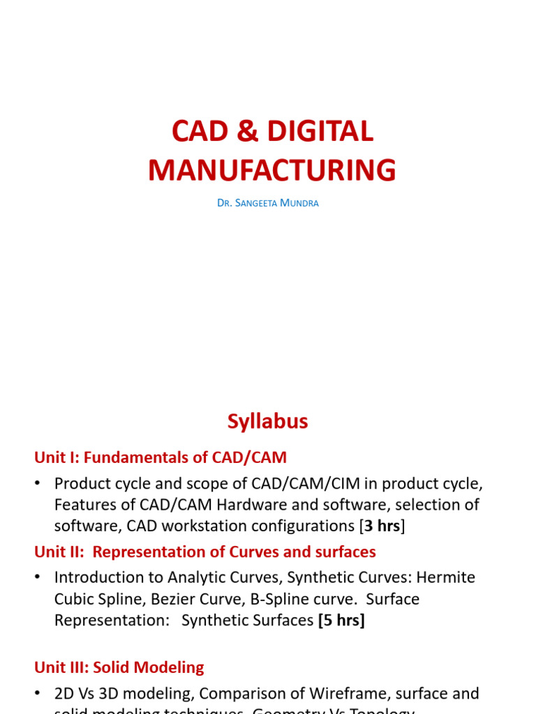 Unit 1 Intro To CAD - CAM - CIM - Stu | PDF | Computer Network ...