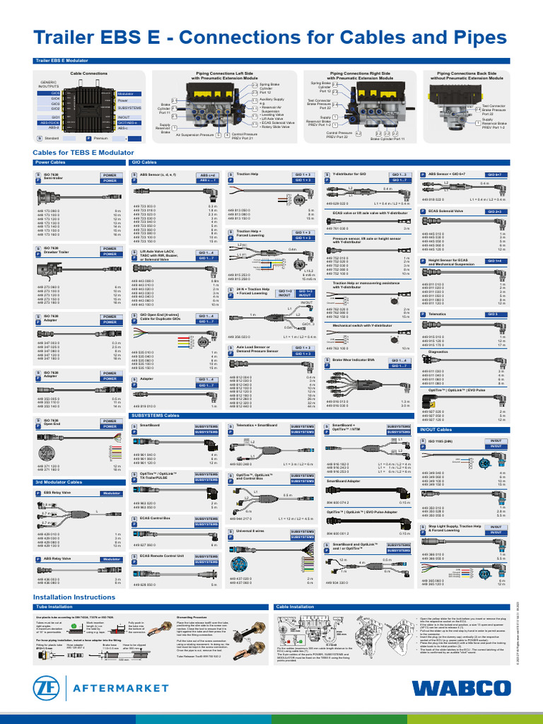 Trailer EBS E - Connections For Cables and Pipes | PDF | Anti Lock ...