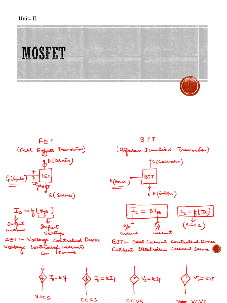 Unit II - Mosft1 | PDF | Field Effect Transistor | Mosfet