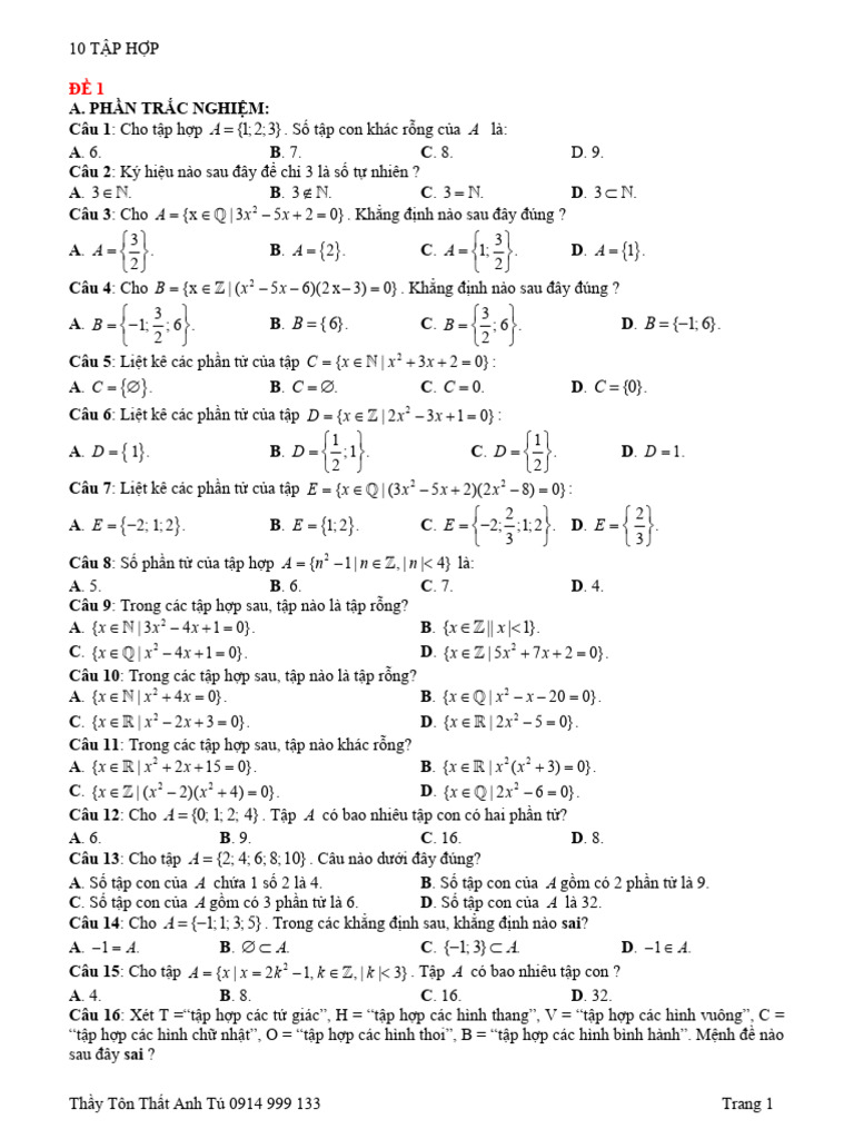 10 Bai 2 Tap Hop de Bai | PDF